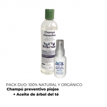aceite + champú árbol del té